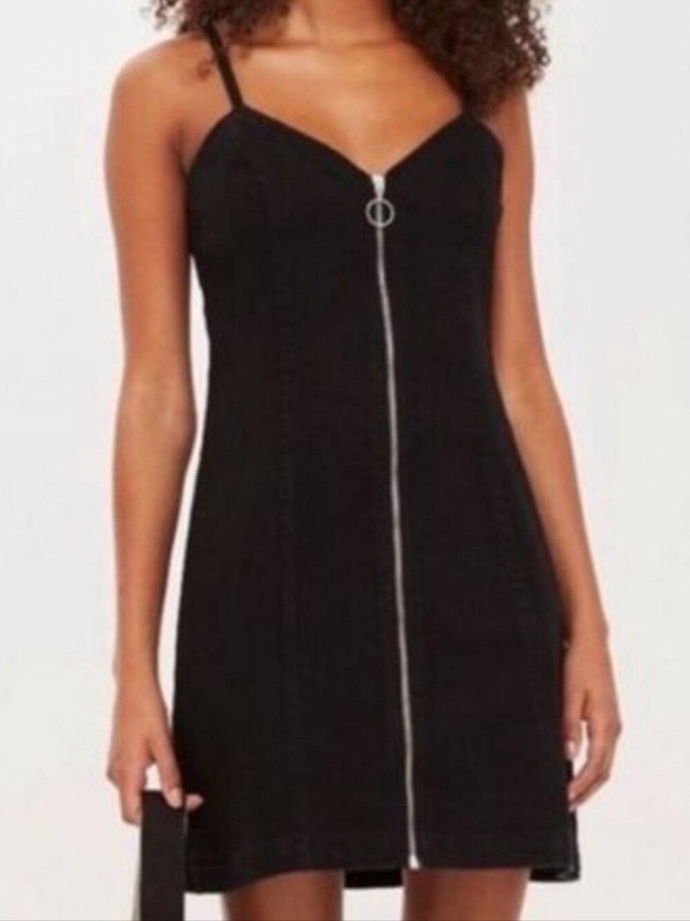 Topshop Moto Blue Denim Camisole Dress